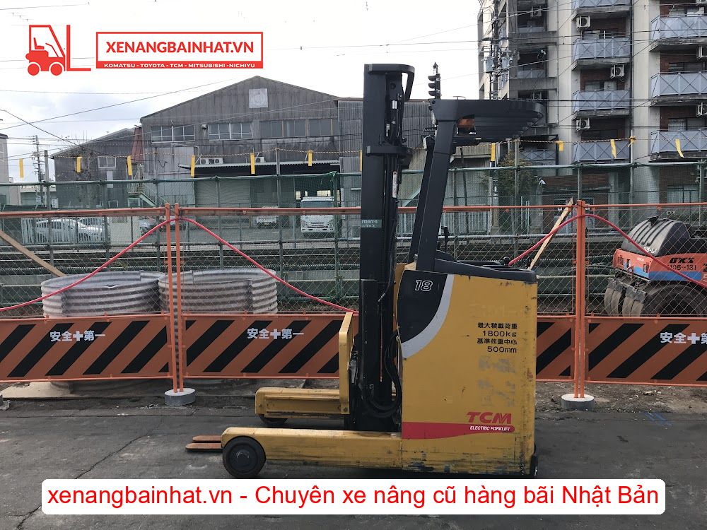 Xe nâng Điện 1.8 Tấn TCM FRHB18-8 nâng cao 4m SX 2011