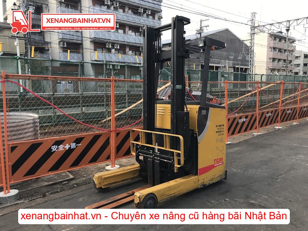 Xe nâng Điện 1.8 Tấn TCM FRHB18-8 nâng cao 4m SX 2011