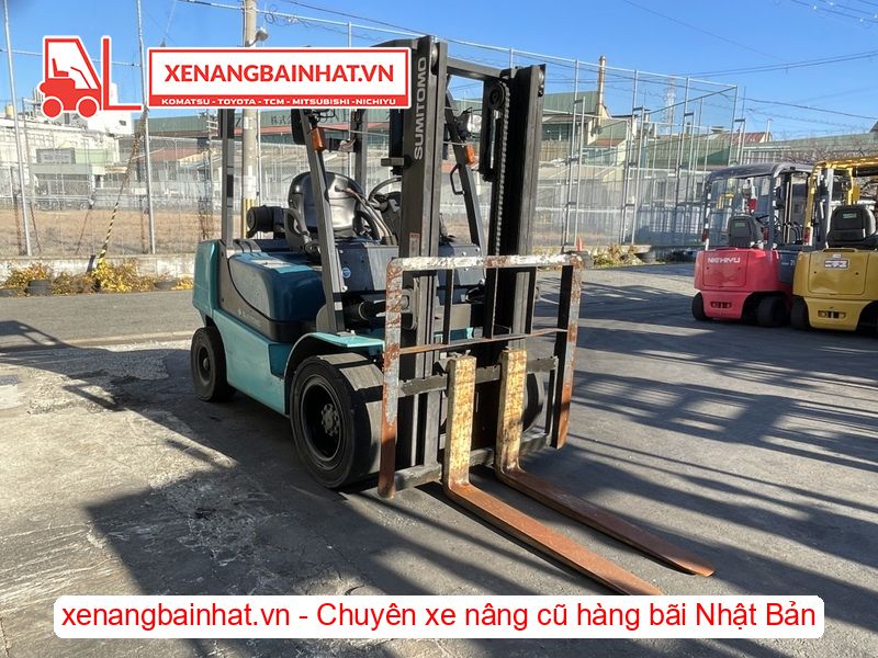 Xe nâng dầu 3 Tấn SUMITOMO 13FD30PAXI98D nâng cao 3m SX 2013