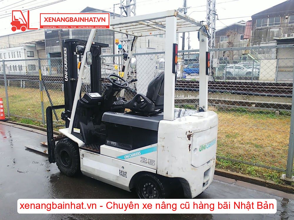 Xe nâng Điện 2.5 Tấn UNICARRIERS T1B2L25 (FB25) nâng cao 3m SX 2014