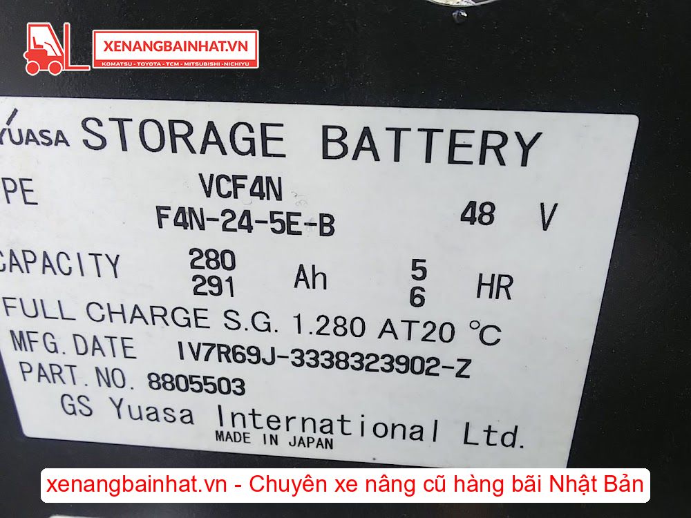 Xe nâng Điện 1.8 Tấn Nissan 1R1F18 (FBR18) nâng cao 3m SX 2012