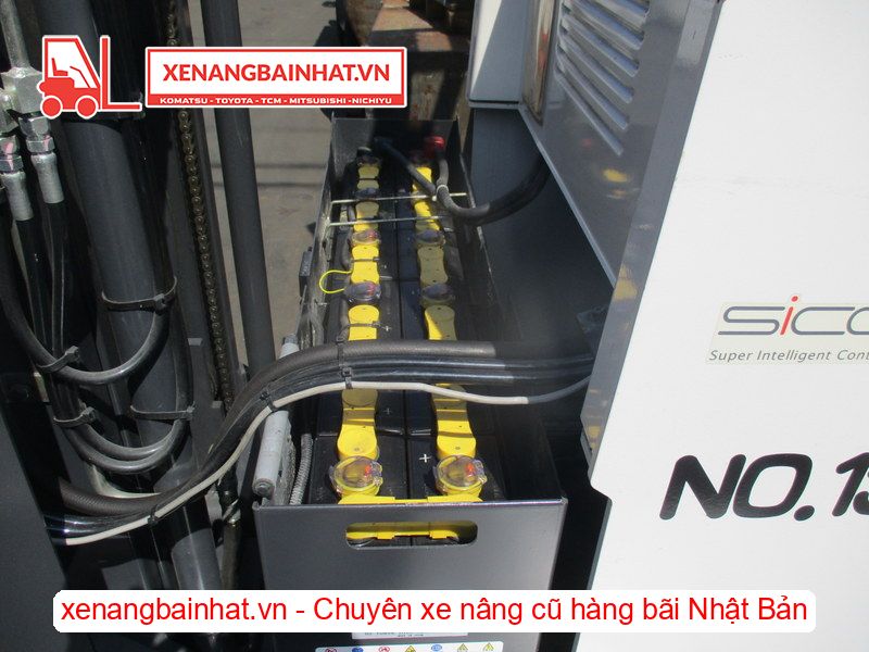Xe nâng Điện 900Kg NICHIYU FBRM9N-80 nâng cao 3m SX 2018