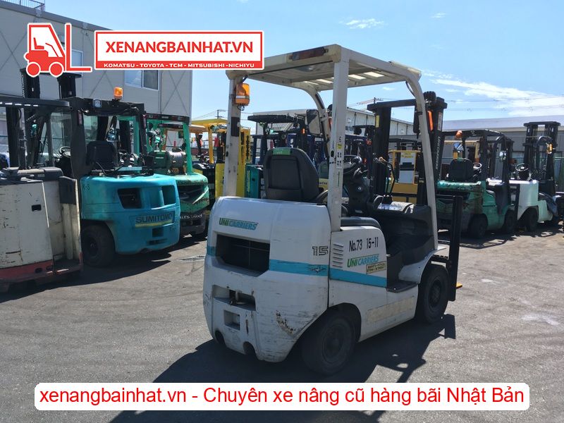 Xe nâng dầu 1.5 Tấn UNICARRIERS FD15T14 nâng cao 3m SX 2015