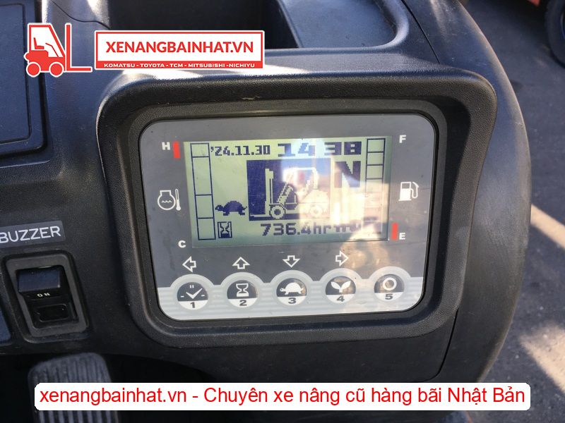 Xe nâng dầu 2.5 Tấn UNICARRIERS FD25T15M nâng cao 3m SX 2021