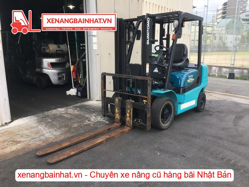 Xe nâng dầu 2.5 Tấn SUMITOMO 11FD25PAXIII24D nâng cao 3m SX 2017
