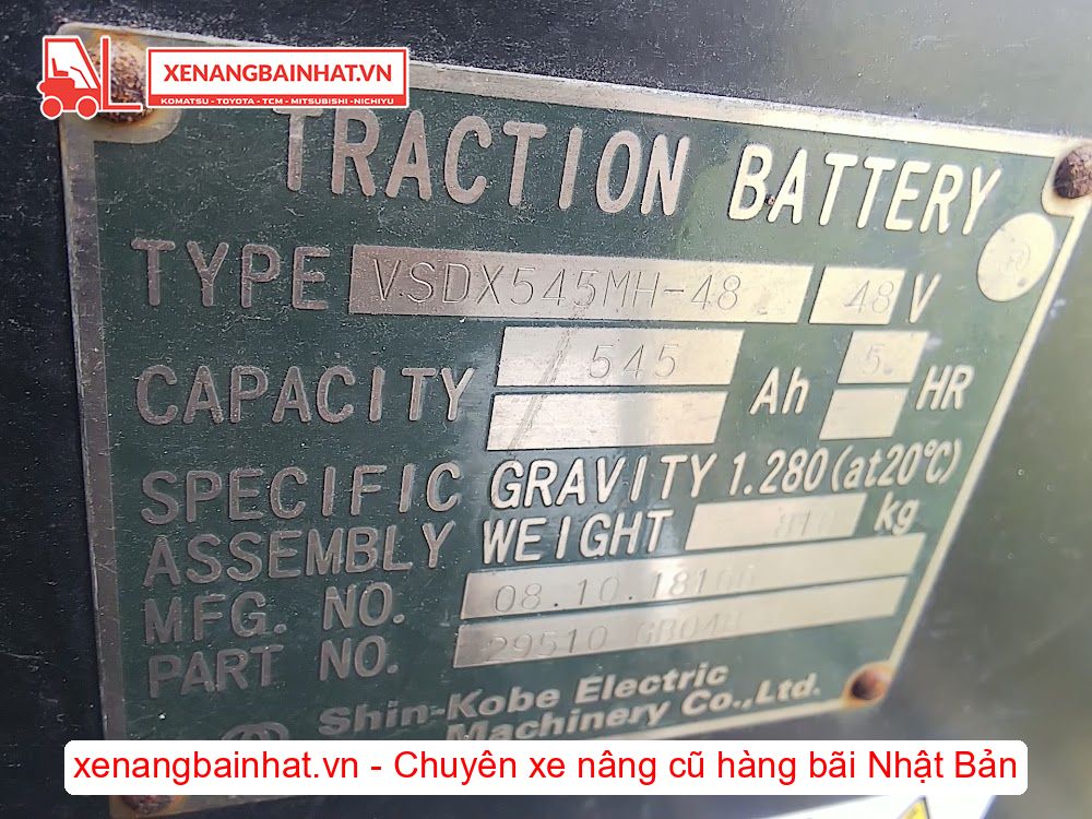 Xe nâng Điện 1.5 Tấn Nissan K1B1R15 (FB15) nâng cao 3m SX 2009