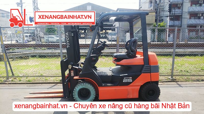 Xe nâng Điện 2.5 Tấn TOYOTA 8FB25 nâng cao 3m SX 2017