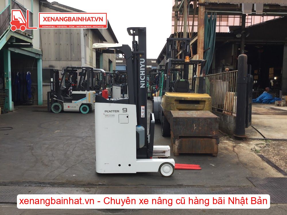Xe nâng Điện 900Kg NICHIYU FBRM9N-85 nâng cao 4m SX 2020
