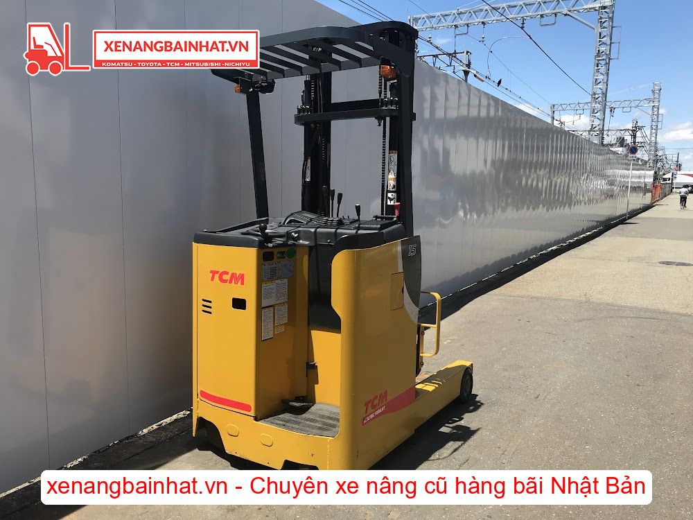 Xe nâng Điện 1.5 Tấn TCM FRHB15-8 nâng cao 4m SX 2010