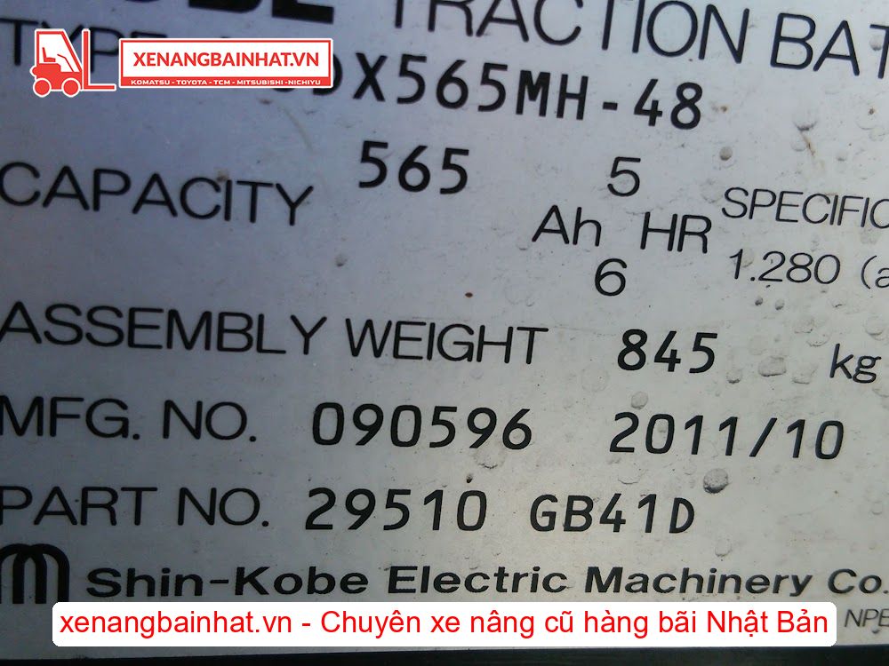 Xe nâng Điện 2 Tấn Nissan NP1B2L20 (FB20) nâng cao 3m SX 2007