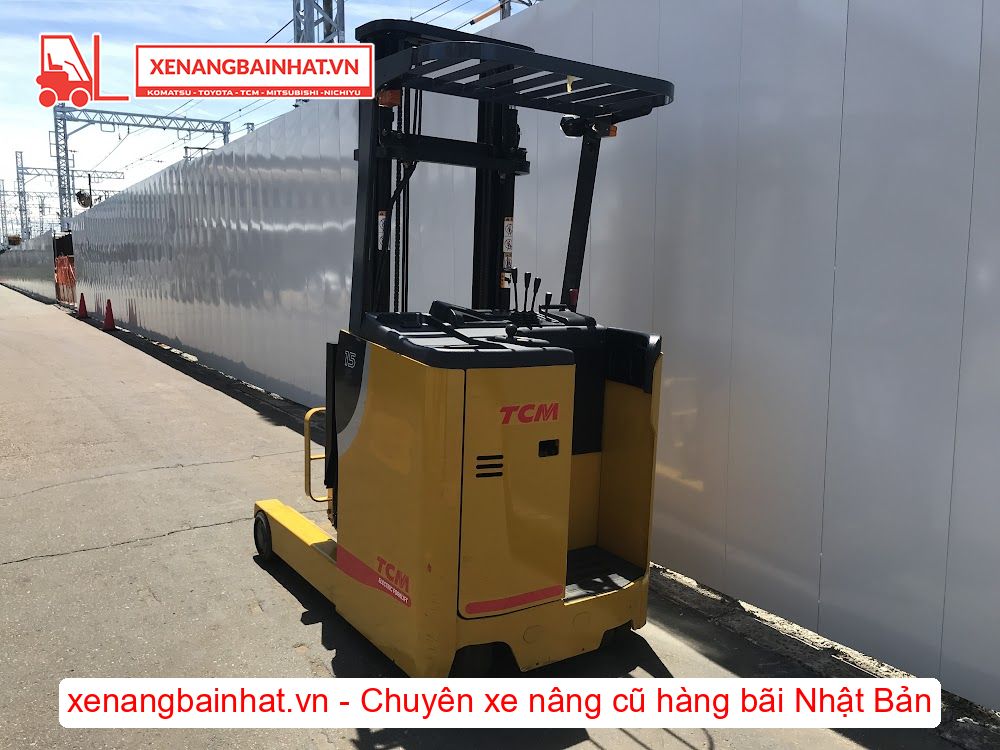 Xe nâng Điện 1.5 Tấn TCM FRHB15-8 nâng cao 4m SX 2010
