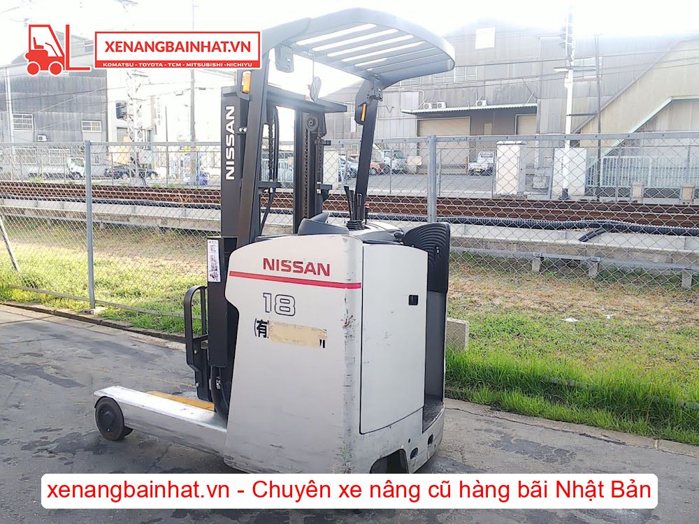 Xe nâng Điện 1.8 Tấn Nissan 1R1F18 (FBR18) nâng cao 3m SX 2012