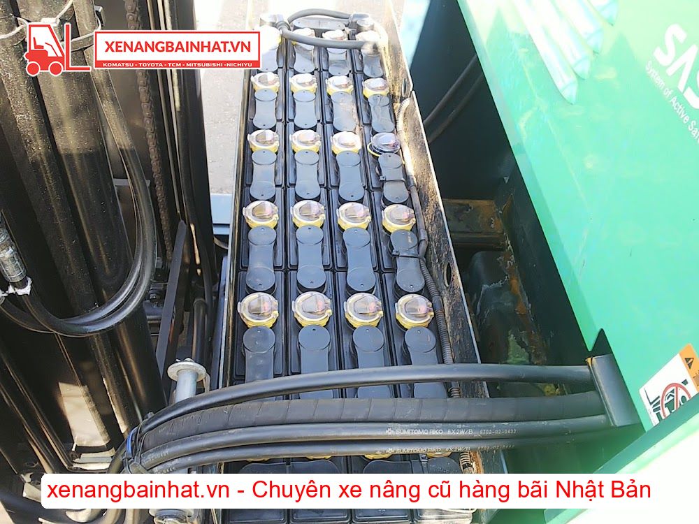 Xe nâng Điện 1 Tấn TOYOTA 7FBR10 nâng cao 3m SX 2005