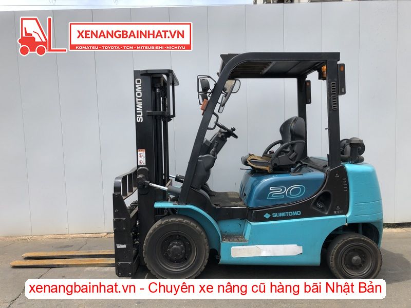 Xe nâng dầu 2 Tấn SUMITOMO 11FD20PAXI92D nâng cao 3m SX 2008
