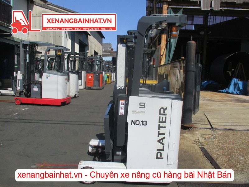 Xe nâng Điện 900Kg NICHIYU FBRM9N-80 nâng cao 3m SX 2018