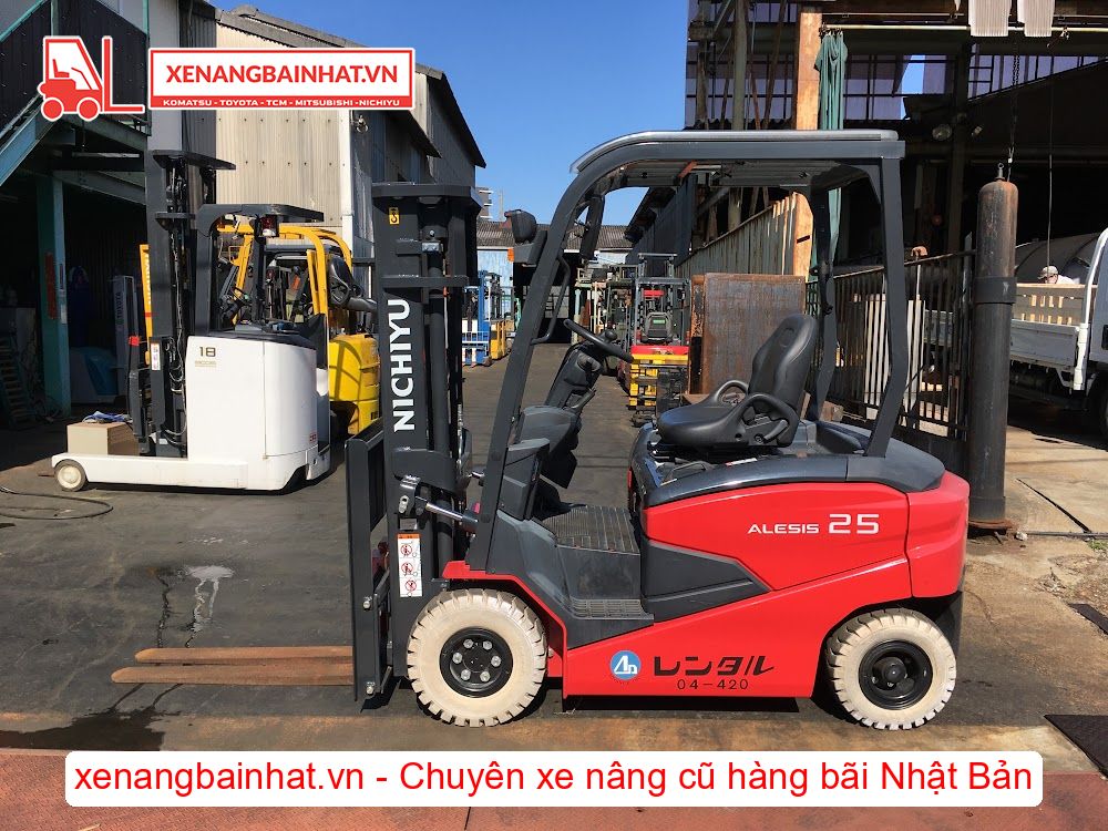 Xe nâng Điện 2.5 Tấn NICHIYU FB25PN-80 nâng cao 3m SX 2022