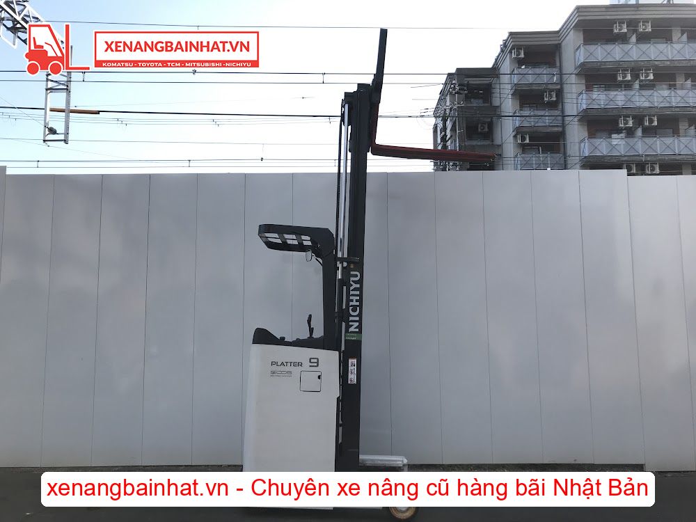 Xe nâng Điện 900Kg NICHIYU FBRM9N-80 nâng cao 3m SX 2015