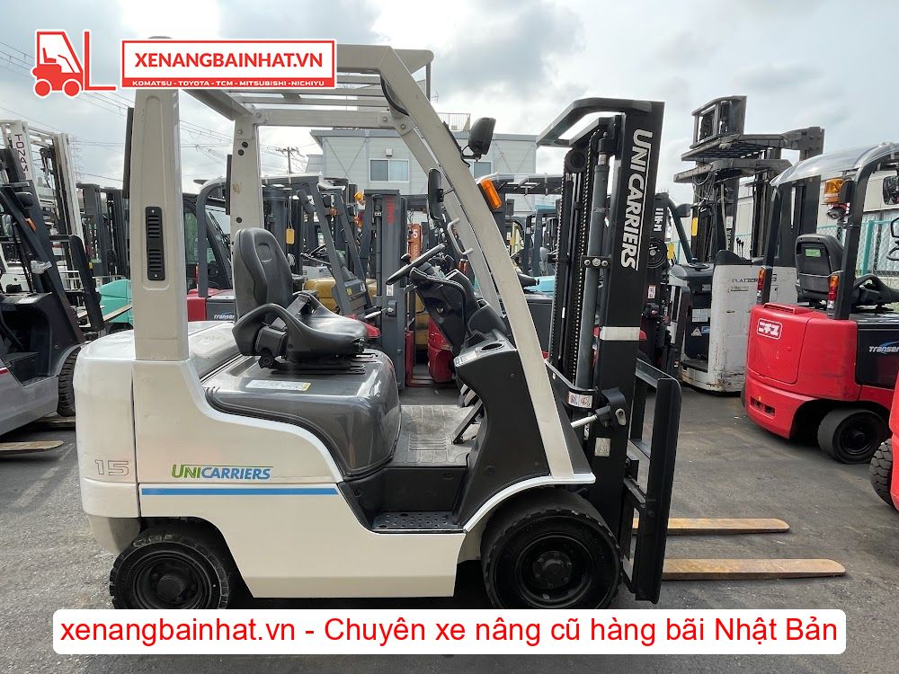 Xe nâng dầu 1.5 Tấn Nissan P1F1A15D nâng cao 3m SX 2014