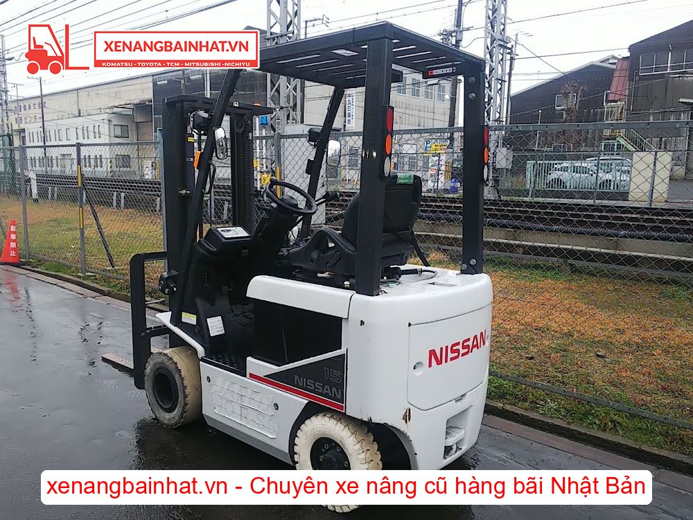 Xe nâng Điện 1.5 Tấn Nissan J1B1L15 (FB15) nâng cao 3m SX 2011