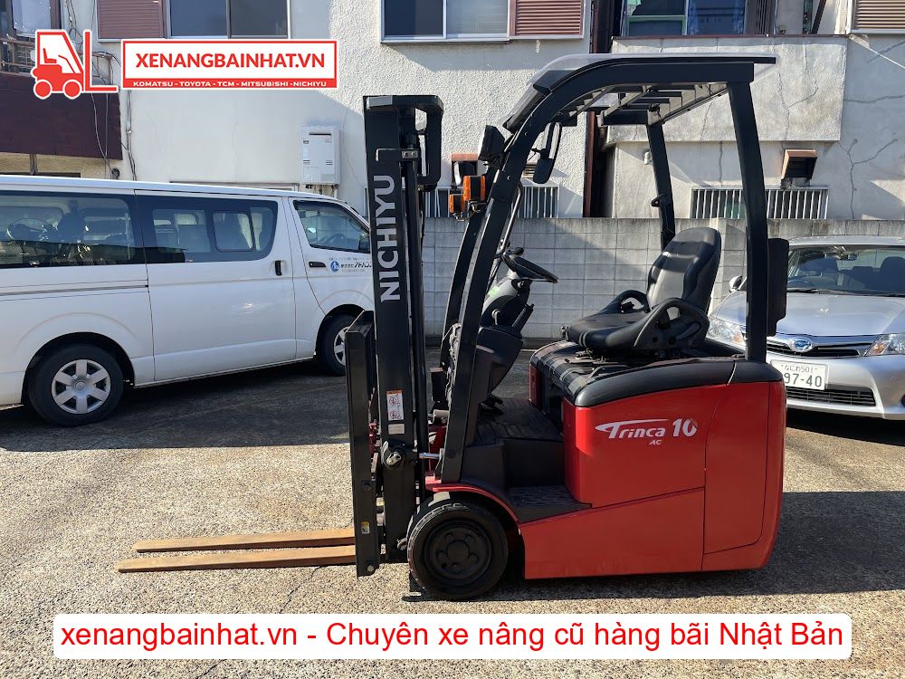 Xe nâng Điện 1 Tấn NICHIYU FBT10PN-80B nâng cao 3m SX 2017