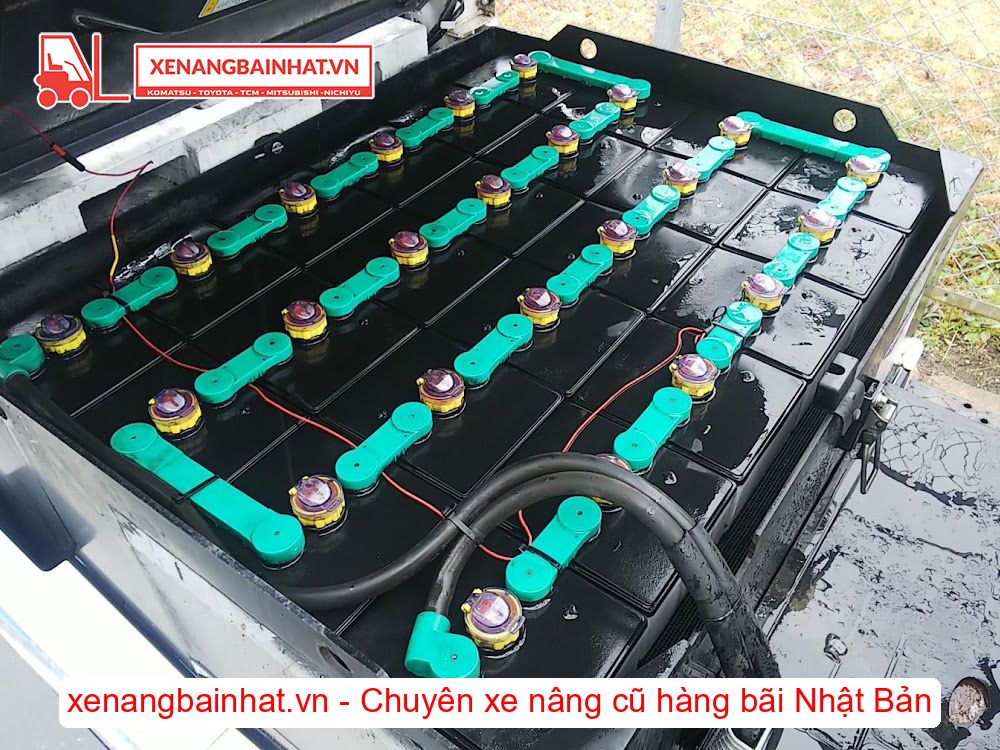 Xe nâng Điện 2.5 Tấn UNICARRIERS T1B2L25 (FB25) nâng cao 3m SX 2014