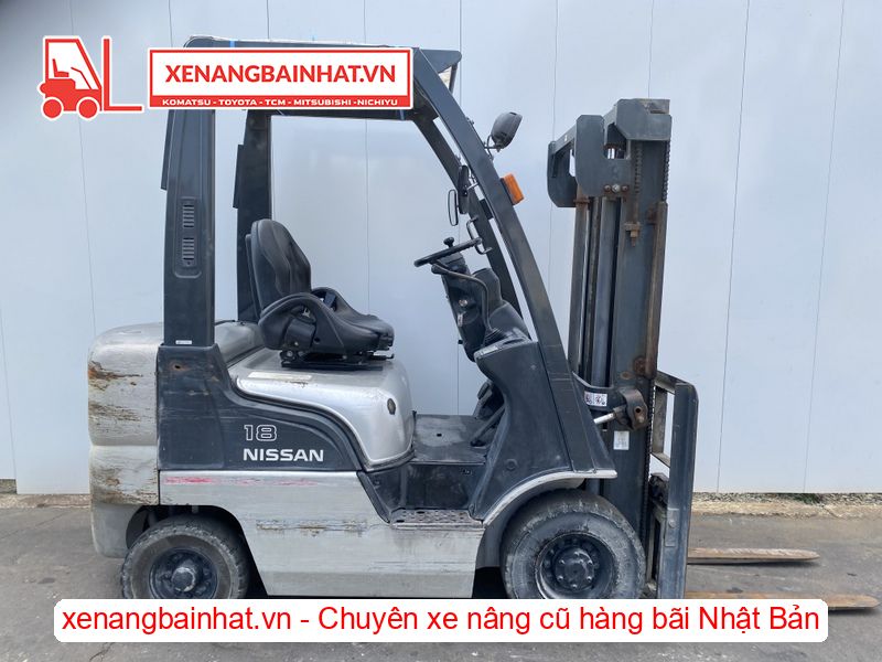 Xe nâng dầu 1.8 Tấn Nissan FL01A18 nâng cao 3m SX 2006