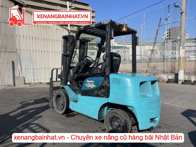 Xe nâng dầu 3 Tấn SUMITOMO 13FD30PAXI94D nâng cao 3m SX 2014