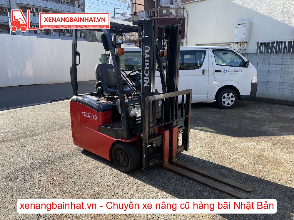 Xe nâng Điện 1 Tấn NICHIYU FBT10PN-80B nâng cao 3m SX 2017