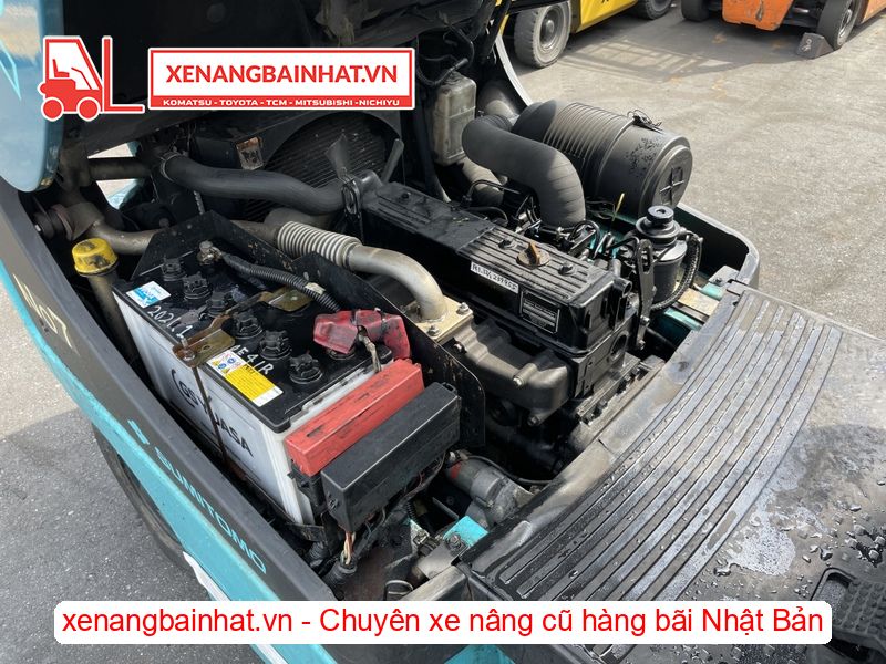 Xe nâng dầu 1 Tấn SUMITOMO 03FD10PAXI92D nâng cao 3m SX 2011