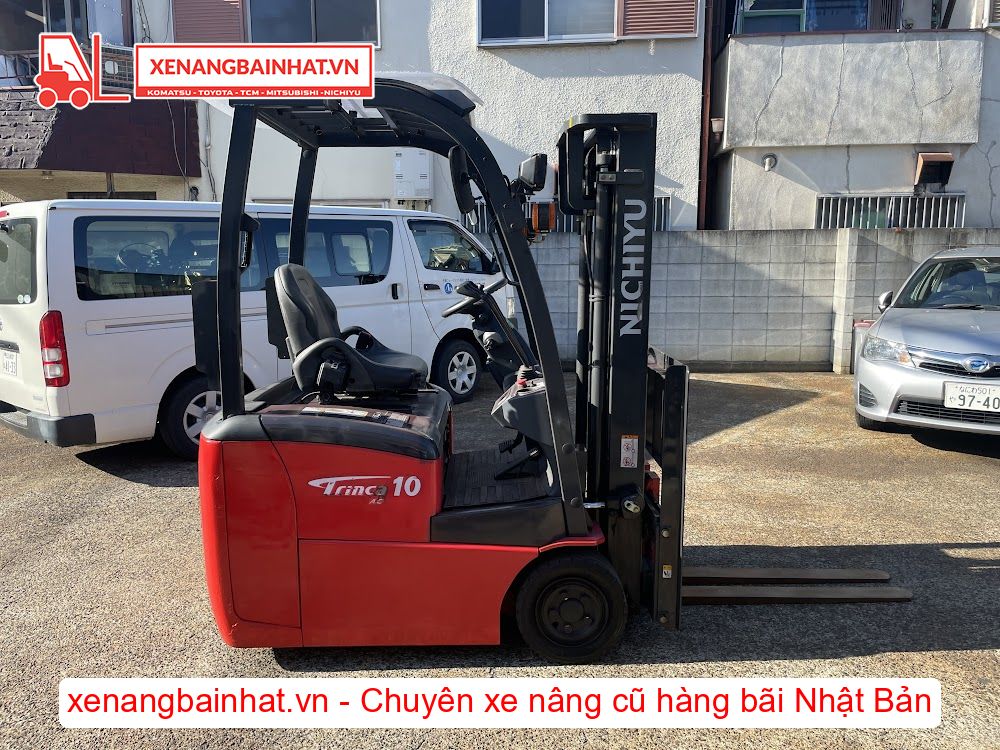 Xe nâng Điện 1 Tấn NICHIYU FBT10PN-80B nâng cao 3m SX 2017