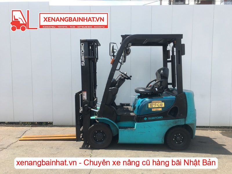 Xe nâng dầu 1.5 Tấn SUMITOMO 03FD15PAXI92D nâng cao 3m SX 2014