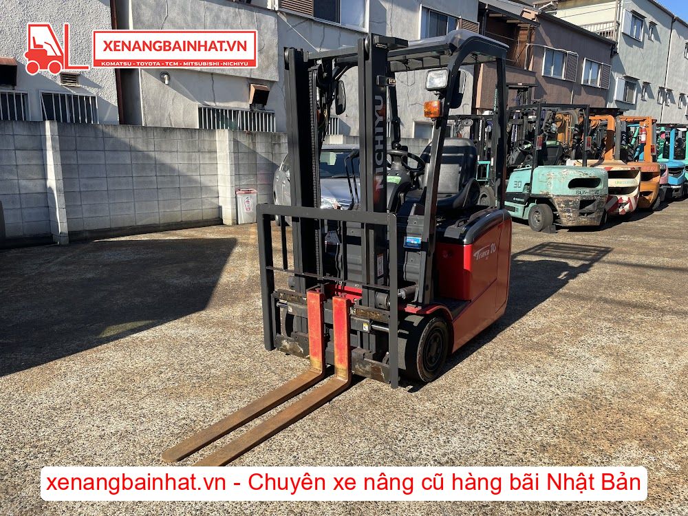 Xe nâng Điện 1 Tấn NICHIYU FBT10PN-80B nâng cao 3m SX 2017