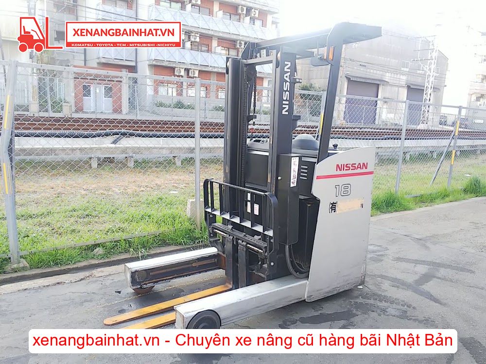 Xe nâng Điện 1.8 Tấn Nissan 1R1F18 (FBR18) nâng cao 3m SX 2012
