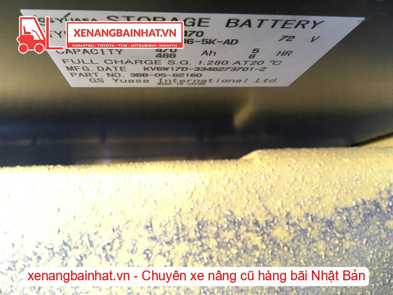 Xe nâng Điện 2.5 Tấn KOMATSU FB25-12 nâng cao 3m SX 2014