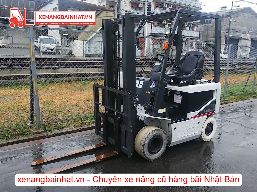 Xe nâng Điện 1.5 Tấn Nissan J1B1L15 (FB15) nâng cao 3m SX 2011