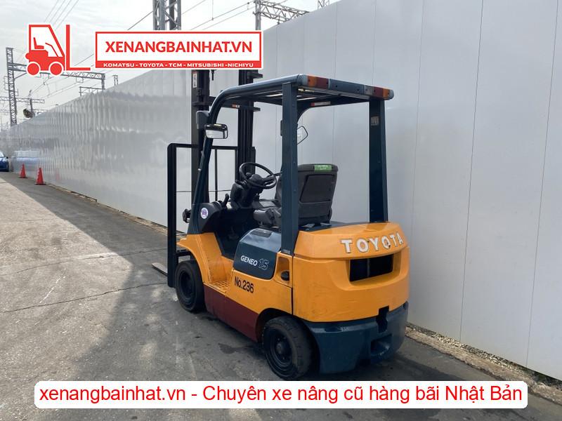 Xe nâng dầu 1.5 tấn Toyota 02-7fd15 qua sử dụng hàng bãi Nhật
