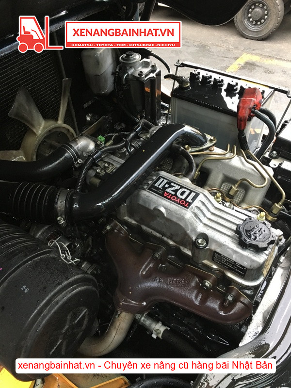 Động cơ dầu diesel 1DZ-II trên Xe nâng dầu Toyota 7FD10