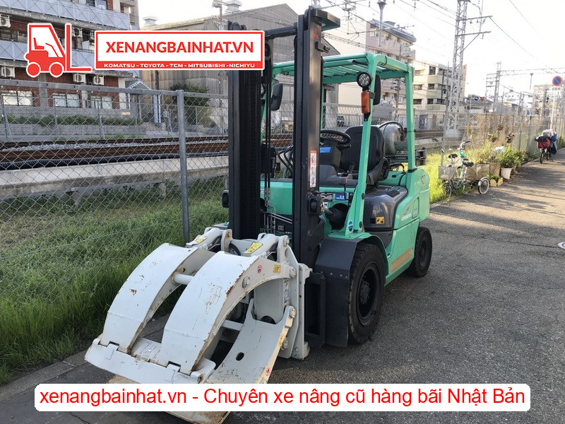 Xe nâng xăng Mitsubishi FGE30T-F13F 3 Tấn, 3.5m-1 cũ hàng bãi Nhật