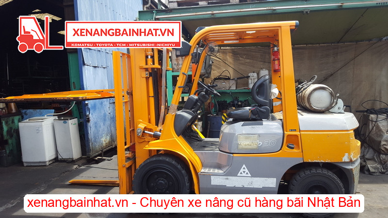 Xe nâng xăng Toyota 02-7FG30 3 Tấn, 3m-0 cũ hàng bãi Nhật
