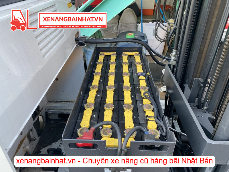 75-Xe nâng điện đứng lái NICHIYU FBRMW18-80 1.8 Tấn, 6m khung 3 tầng