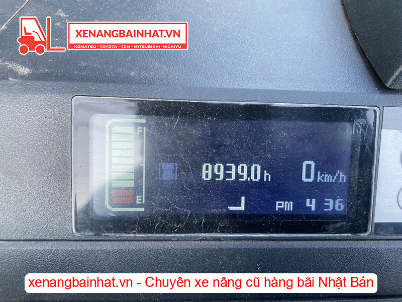 75-Xe nâng điện đứng lái NICHIYU FBRMW18-80 1.8 Tấn, 6m khung 3 tầng
